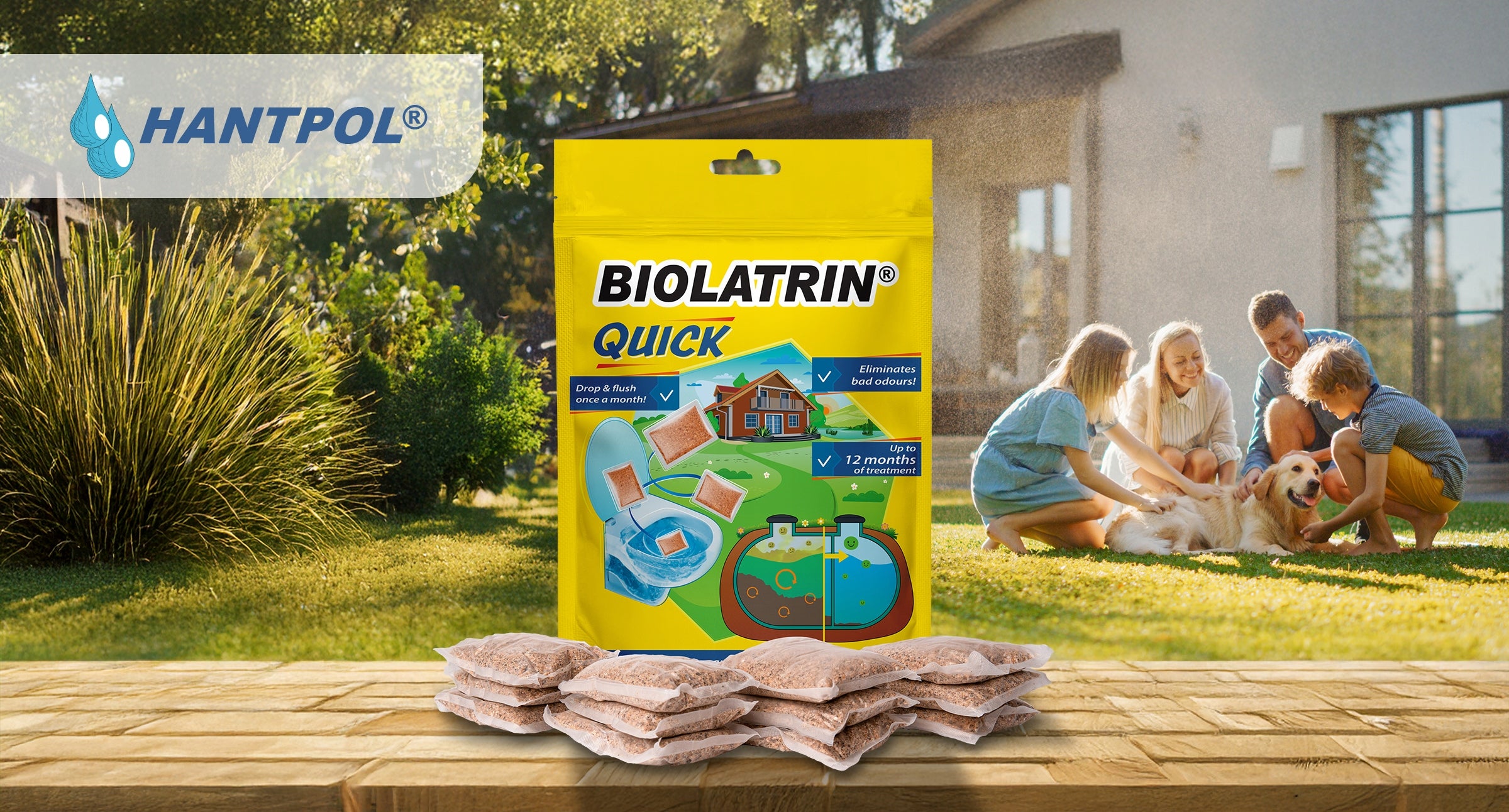 Bacteria for septic tank and treatment plant strong bio product BIOLATRIN Quick 12 pcs Septic tank type concrete