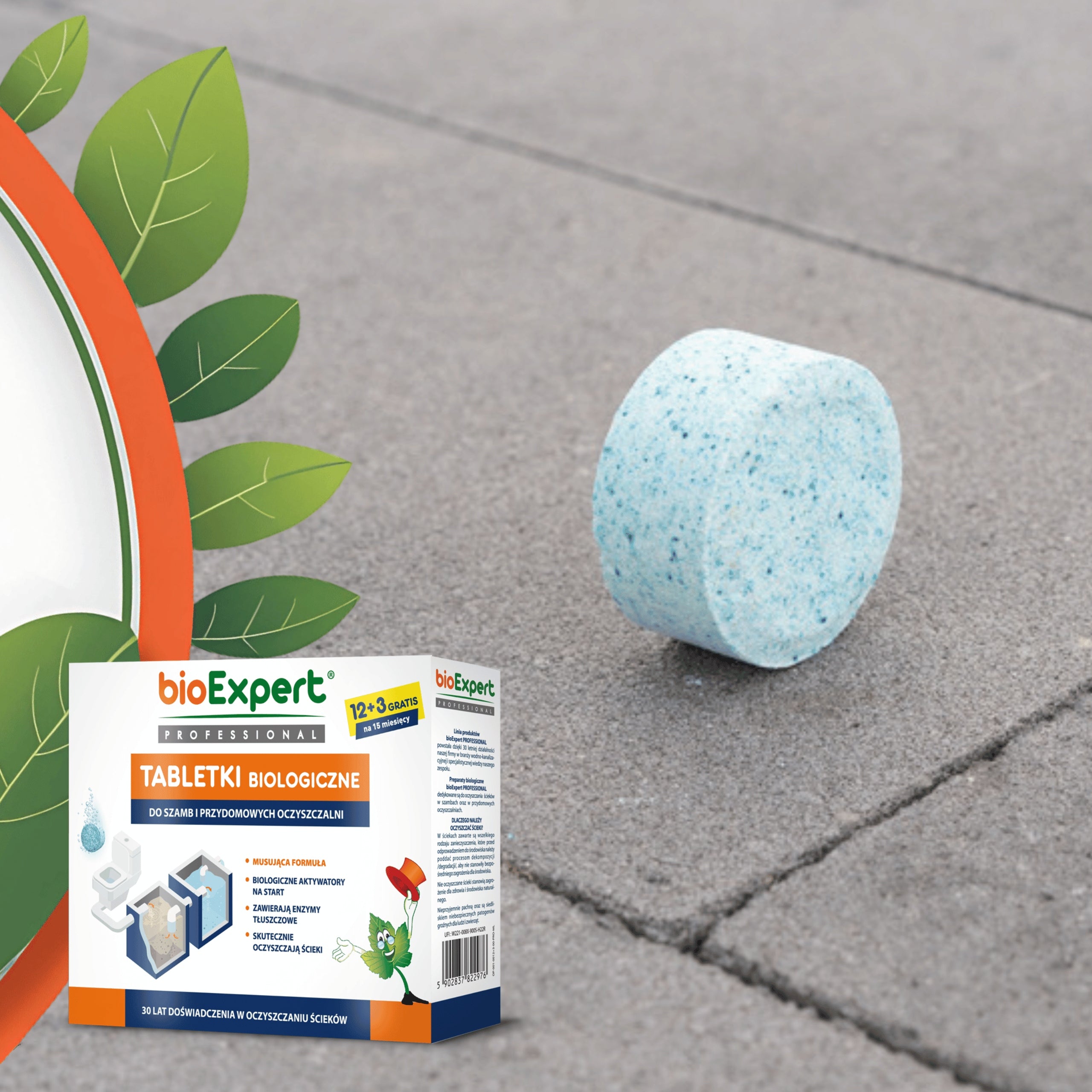 Bacteria for septic tanks and BIO treatment plants Tablets for YEAR+3 months bioExpert Treatment plant type biological
