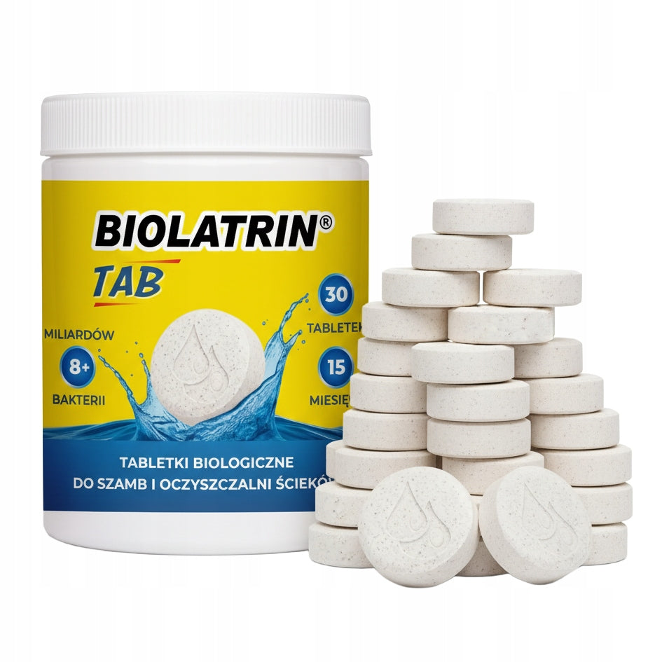 Bacteria strong tablets for septic tank +fats 30 tab biopreparation year + 3 months