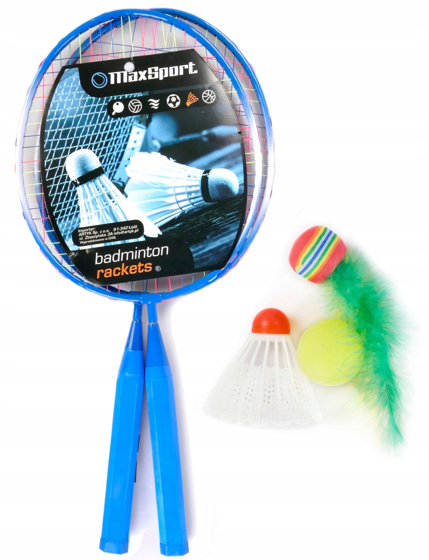 Badminton Racket Set for Kids Dart Balls MaxSport Model 282748