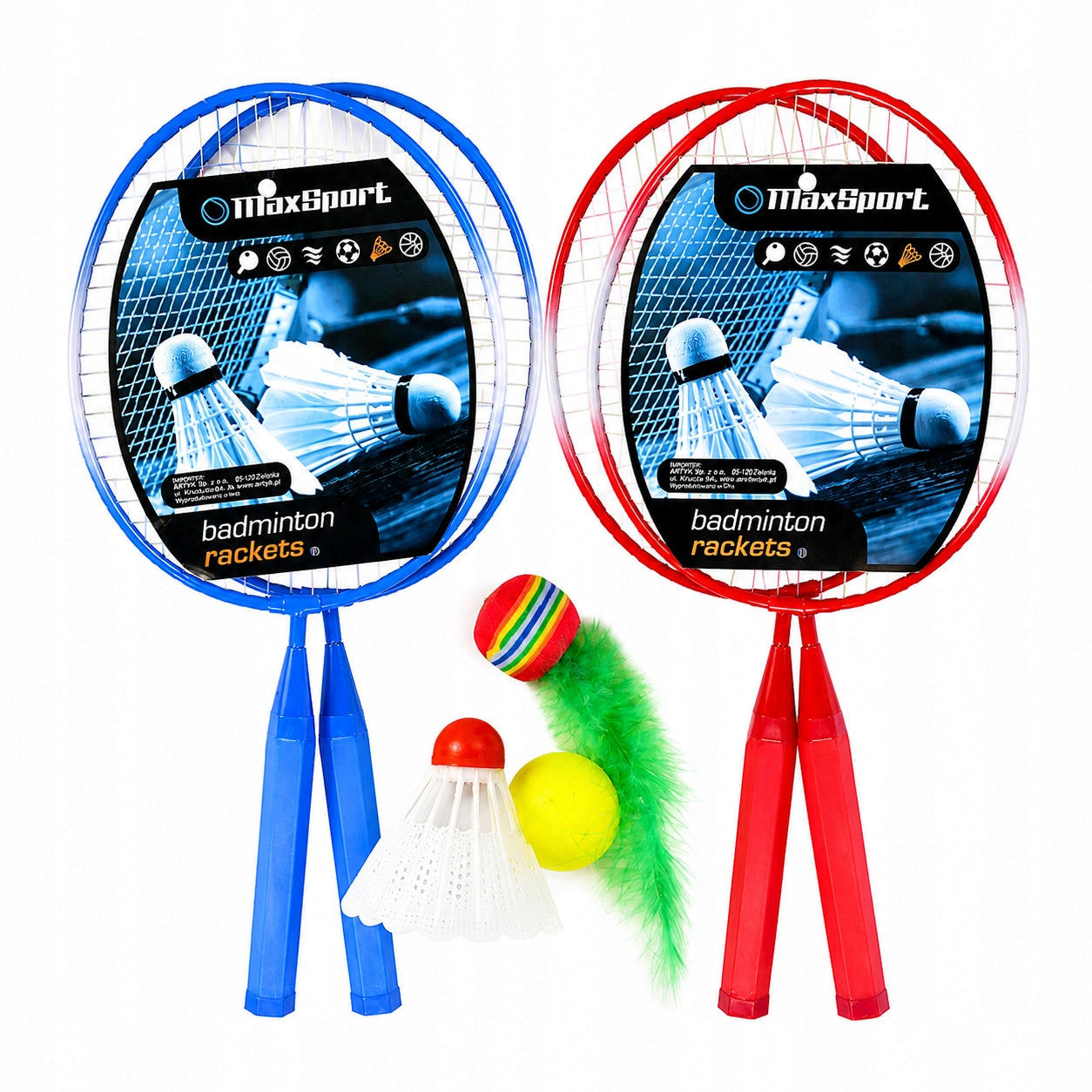 Badminton Racket Set for Kids Dart Balls MaxSport