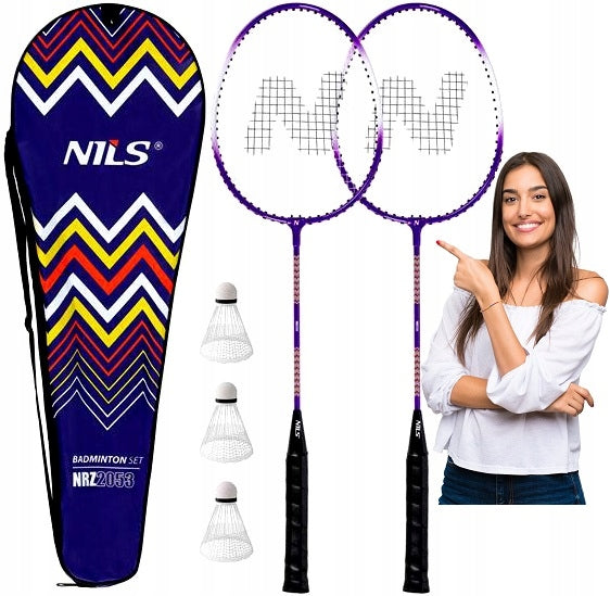 Badminton Set 2 Rackets Pallets Badminton Darts 6in1 NILS Manufacturer code 14-20-307