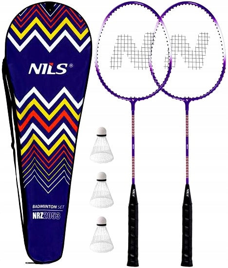 Badminton Set 2 Rackets Pallets Badminton Darts 6in1 NILS