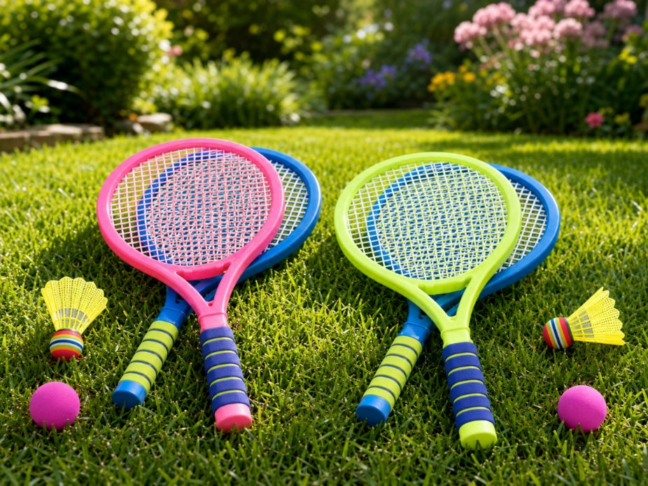 Badminton and tennis rackets for children from 3 years Sportox 50 cm Kind racket set with shuttlecock