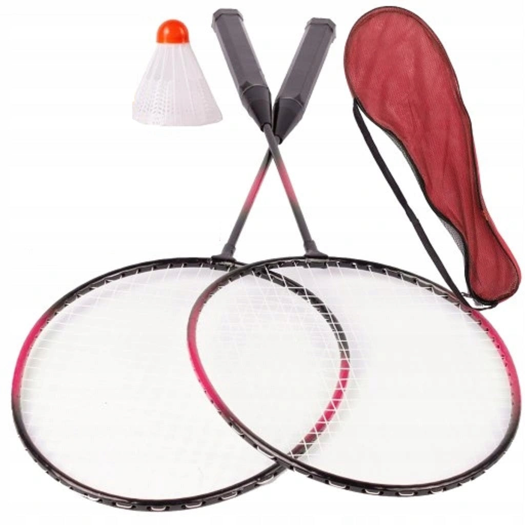 Badminton set 2 rackets + shuttlecock with cover