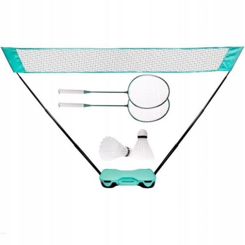 Badminton set Ecarla 2 rackets 2 shuttlecocks net blue 5 elements Number of items in the set 5