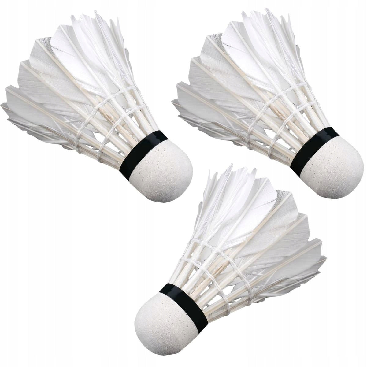 Badminton shuttlecock ENERO Feather darts white Bdminton Set of 3