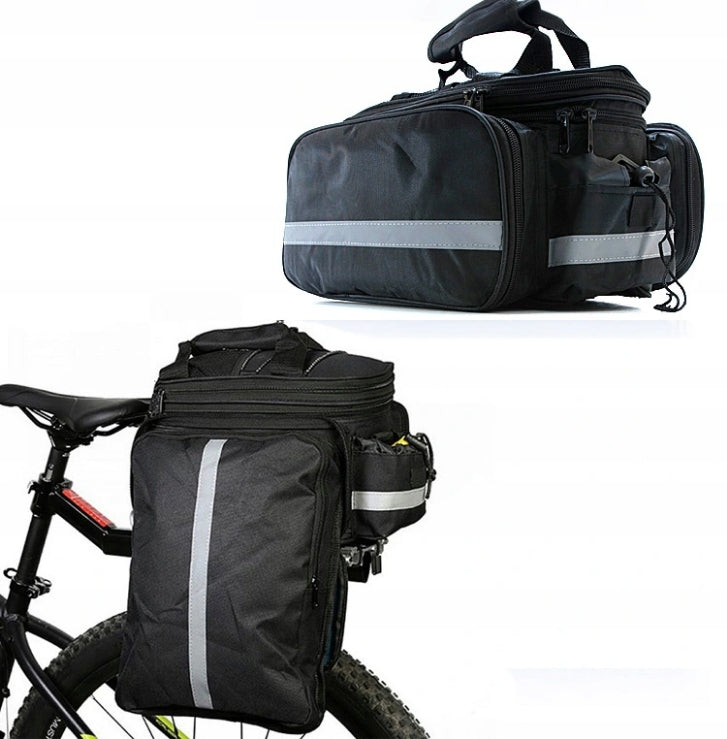 Bag Enlarged Bicycle Pouch for Trunk + Waterproof Cover Manufacturer code sakwa na bagażnik DT-001