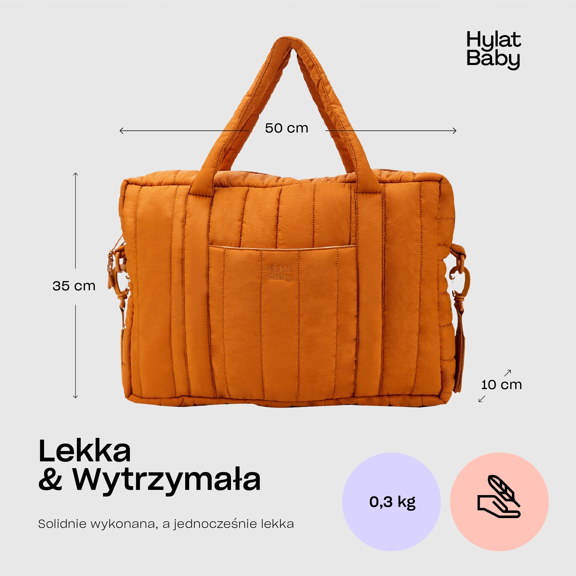 Bag and organizer for moms Hylat Baby Brown Brand no brand