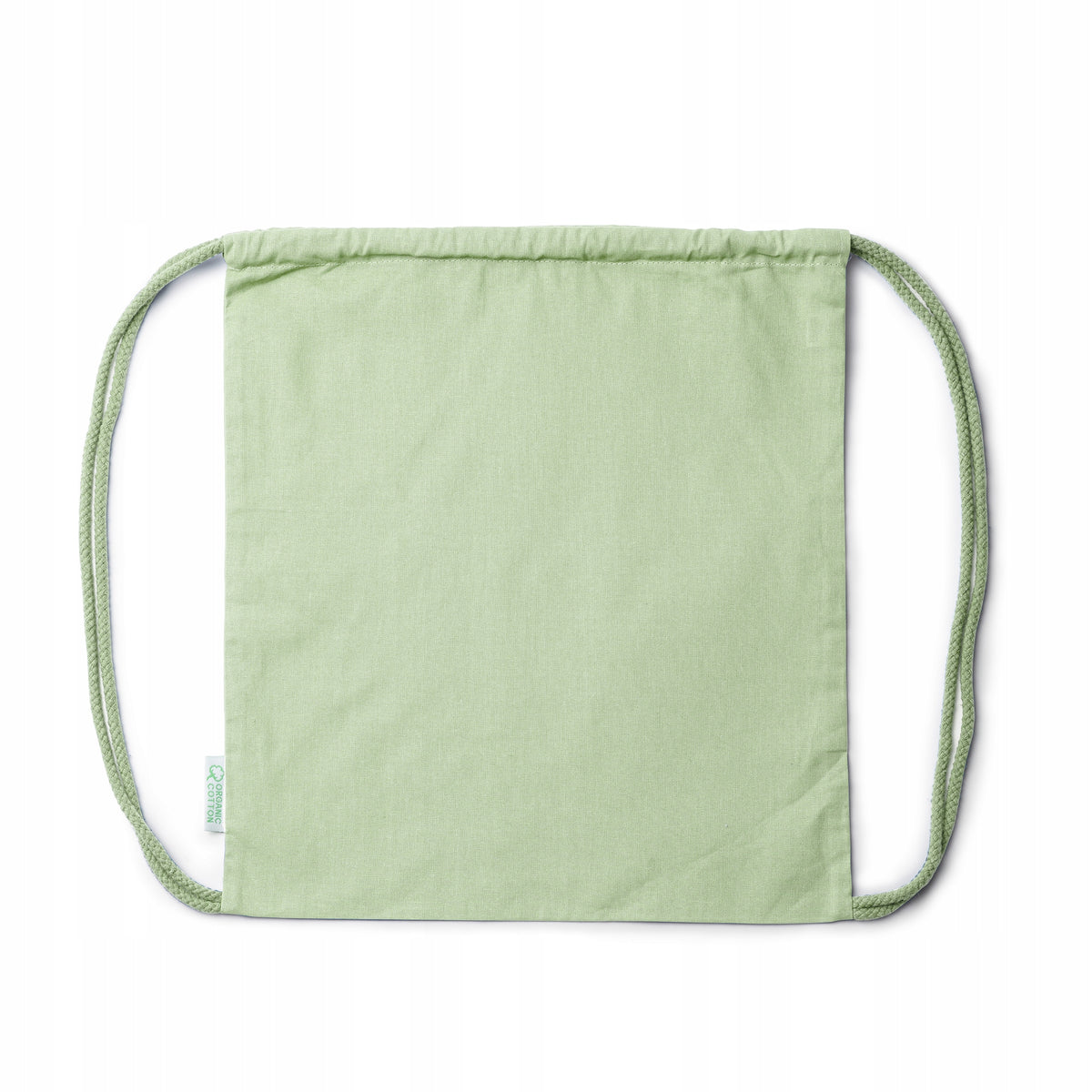 Bag cotton backpack eco green mint for kindergarten to school on wf