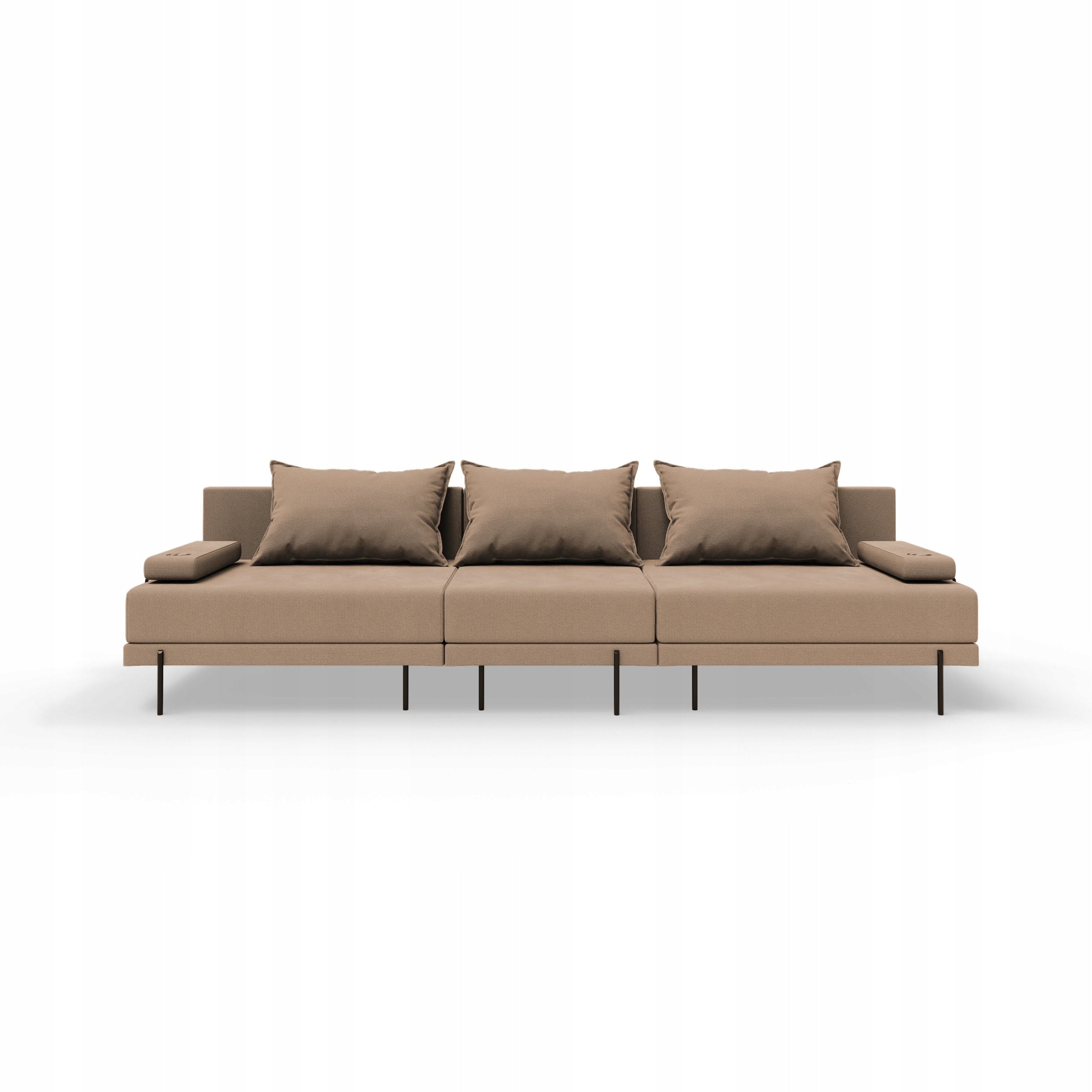 Bahama 3-Person Modular Garden Sofa with Armrests Beige Packaging status original