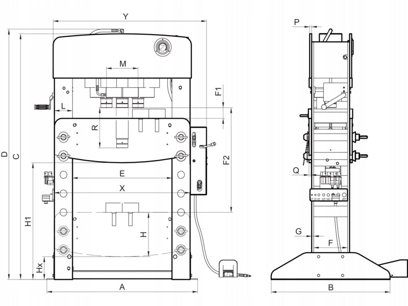 Bahco Hydropneumatic workshop press 100T EAN (GTIN) 7314150345908