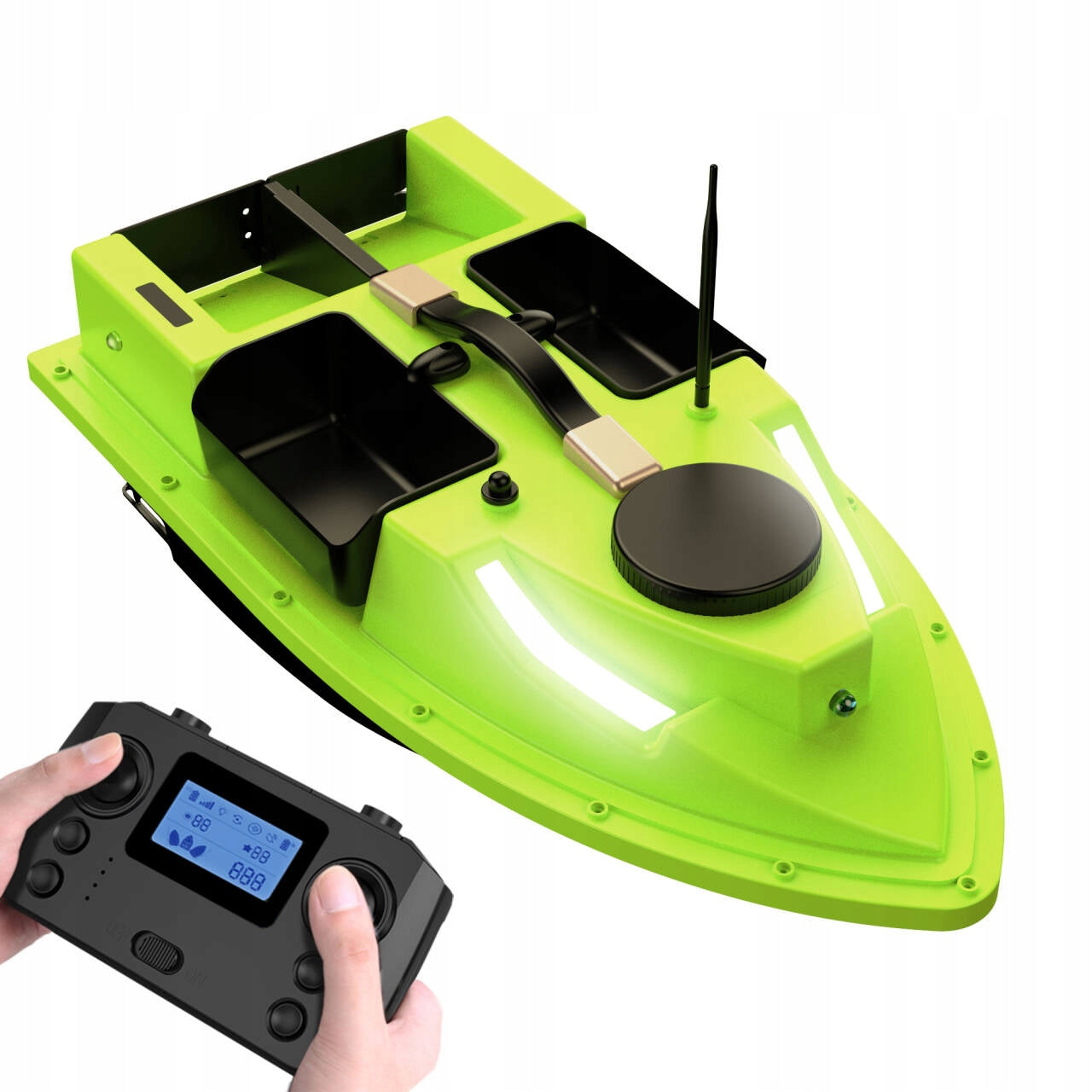 Bait Boat D19 4 Bins 2kg Capacity 600m Range 12000mAh GPS Auto-Return Brand no brand