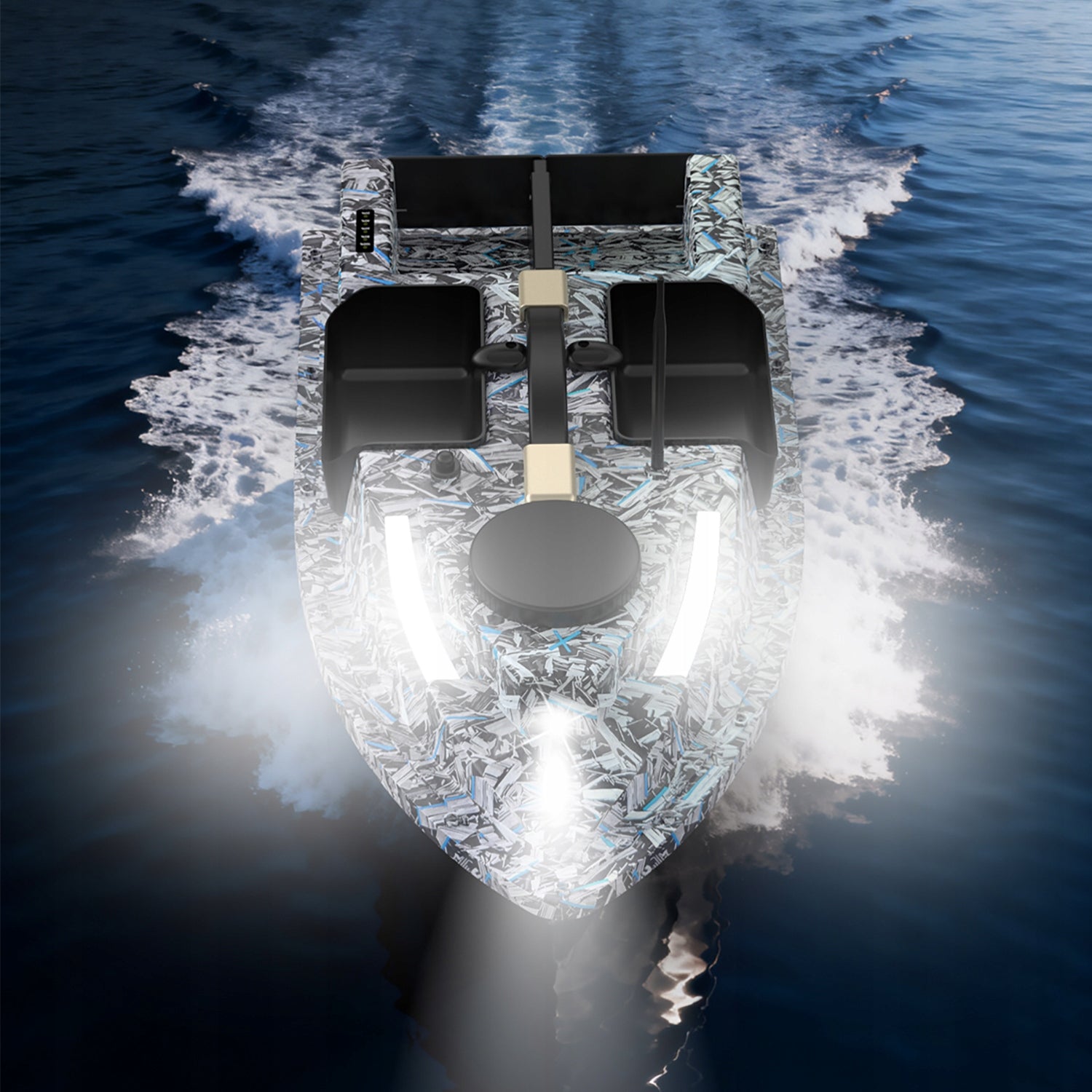 Bait Boat D19E with 4 containers 600 meters range 12,000mAh GPS power Maximum load 2000 g
