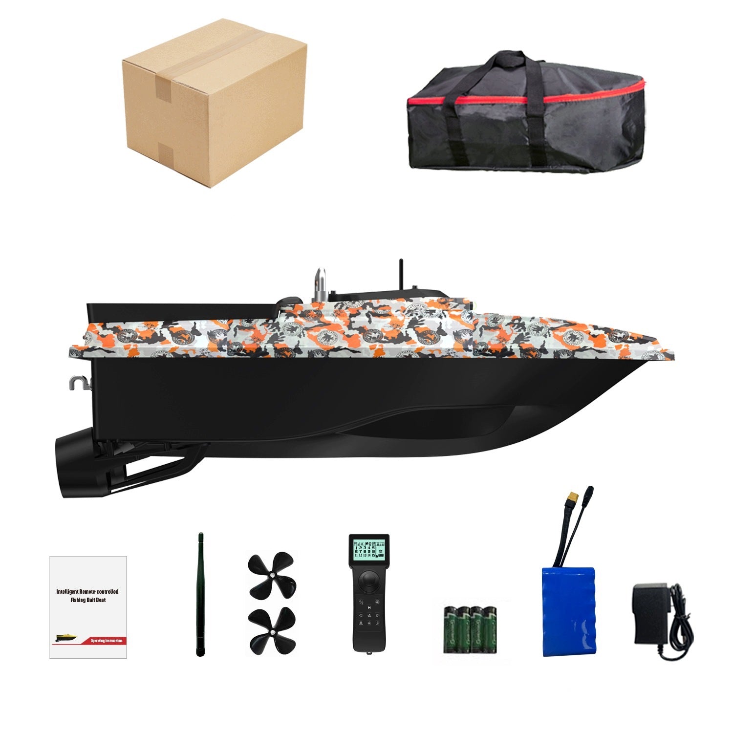 Bait Boat D80E Intelligent Remote-controlled Fishing LOKEEVAN dual 12V 2.4G Brand no brand