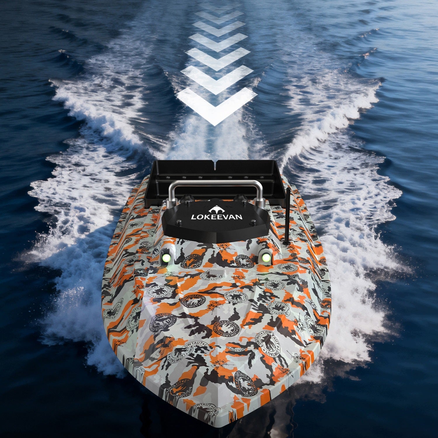 Bait Boat D80E Intelligent Remote-controlled Fishing LOKEEVAN dual 12V 2.4G Packaging status original