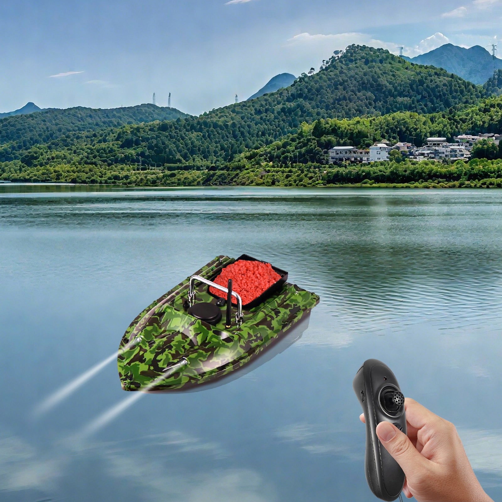 Bait Boats for Carp Fishing - RC Fishing Boats 500m 1.5kg Loading Weight 1850 g