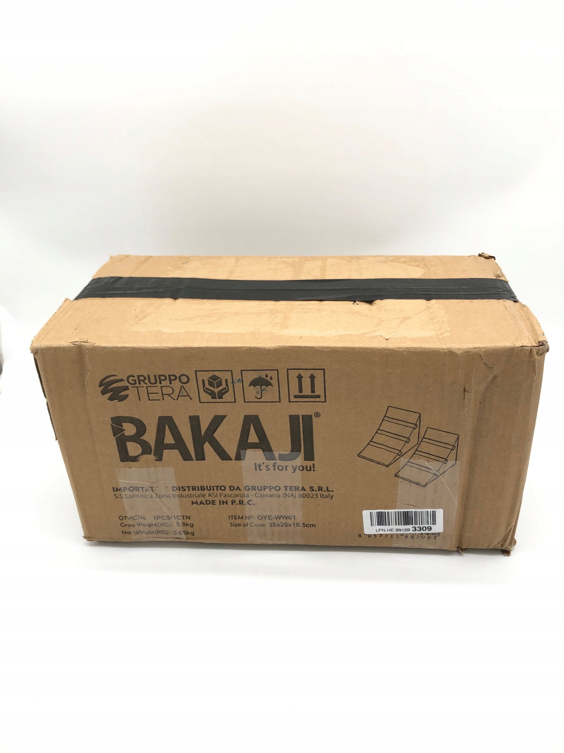 Bakaji Set of 2 Hard Rubber Ebonite Wheel Wedges Brand Bakaji