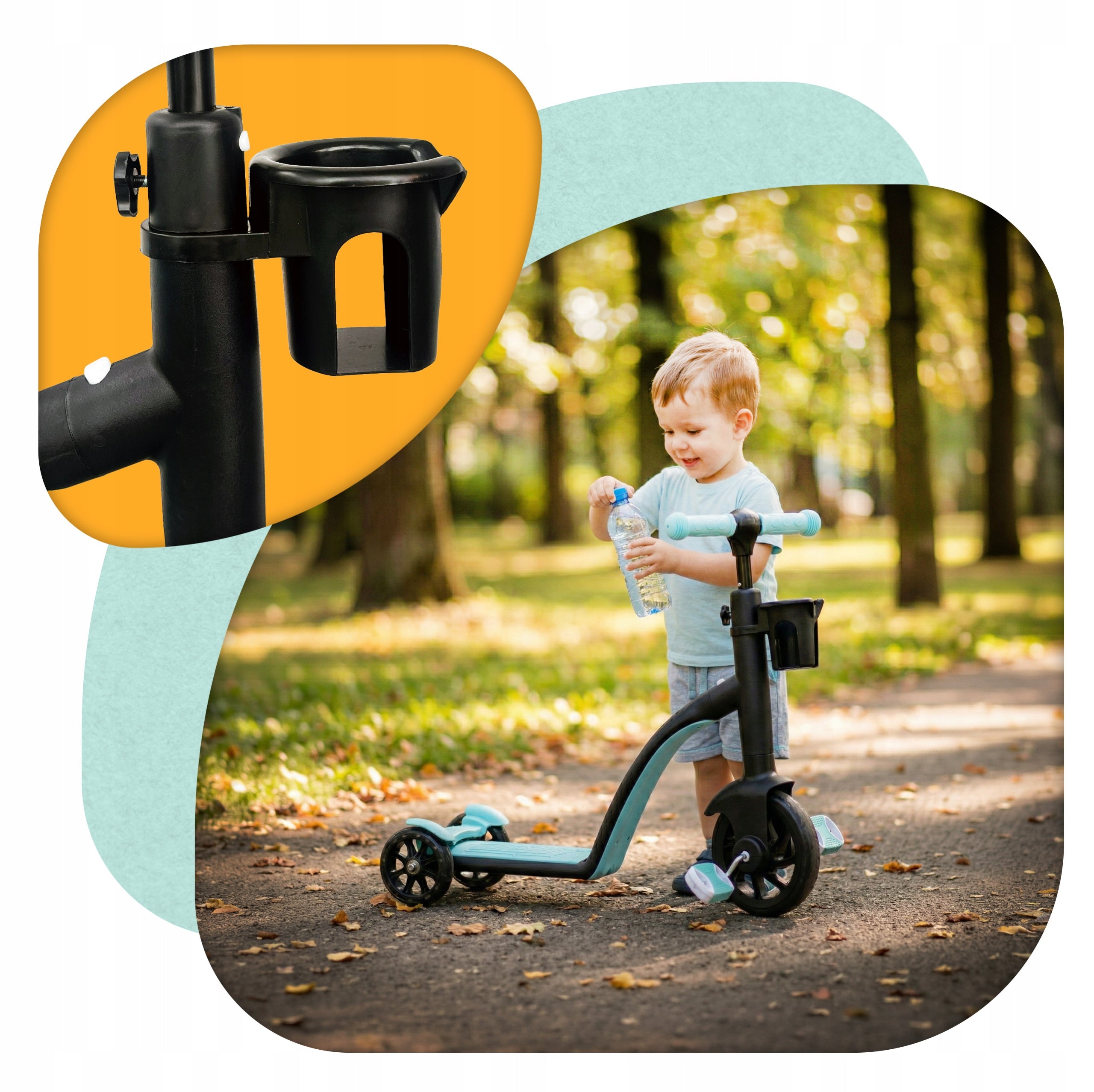 Balance bike 3in1 children's bike three-wheeled scooter PLAYIO Kid's age 3+ years