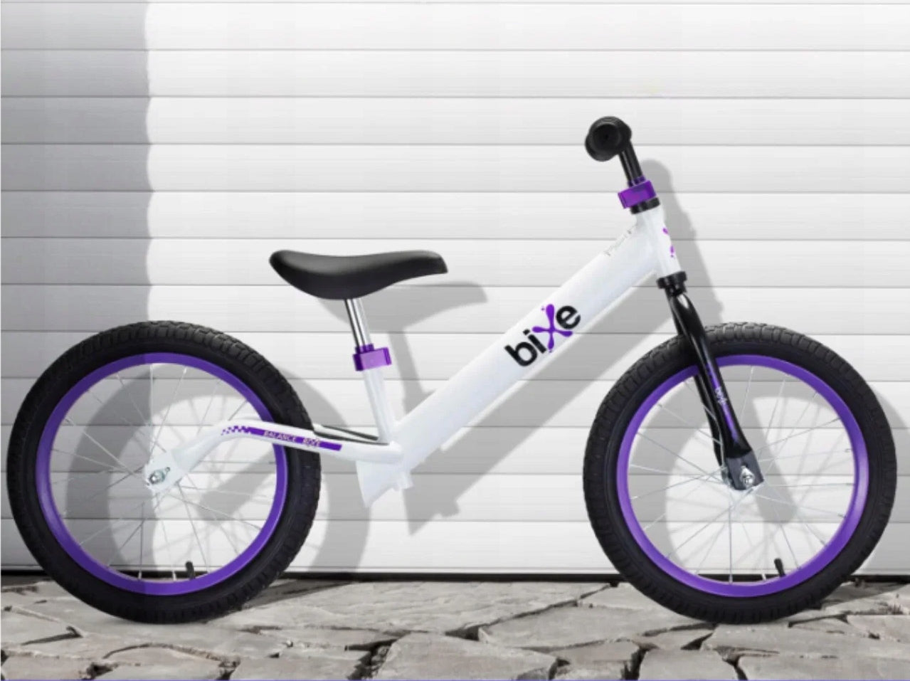 Balance bike Bixe 16" ULTRA LIGHT 4kg children 4-9years white alu adjustable Height 105–138 cm