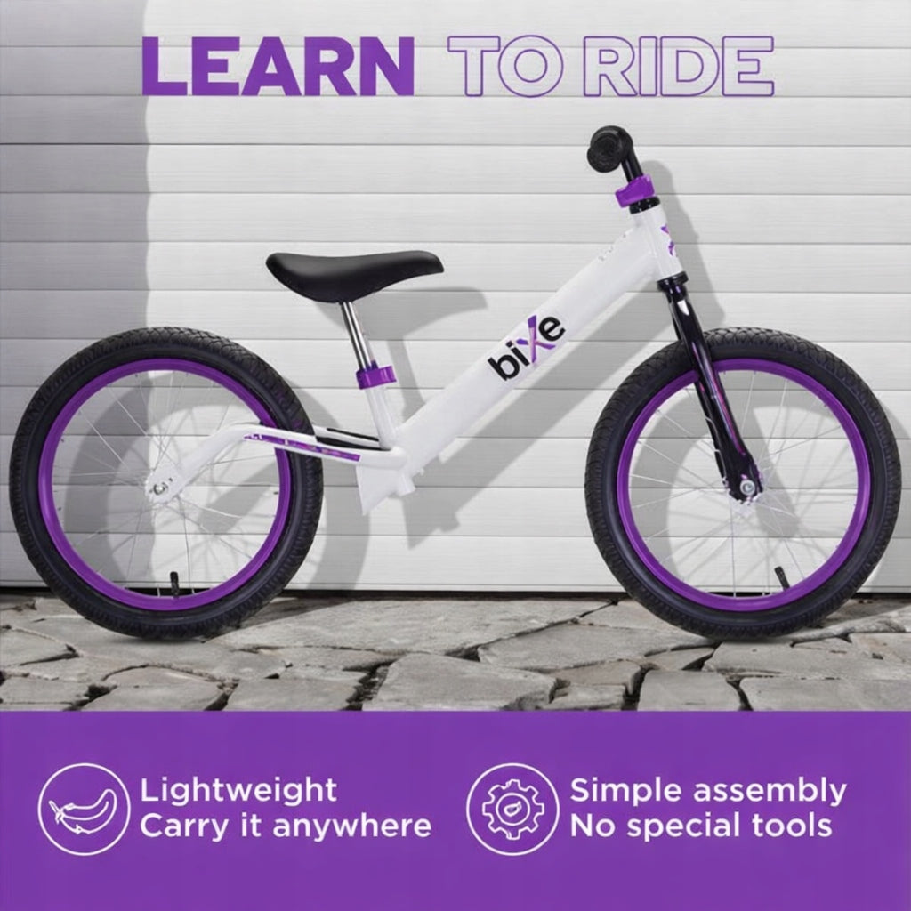 Balance bike Bixe 16" ULTRA LIGHT 4kg children 4-9years white alu adjustable Manufacturer code 8260001000440