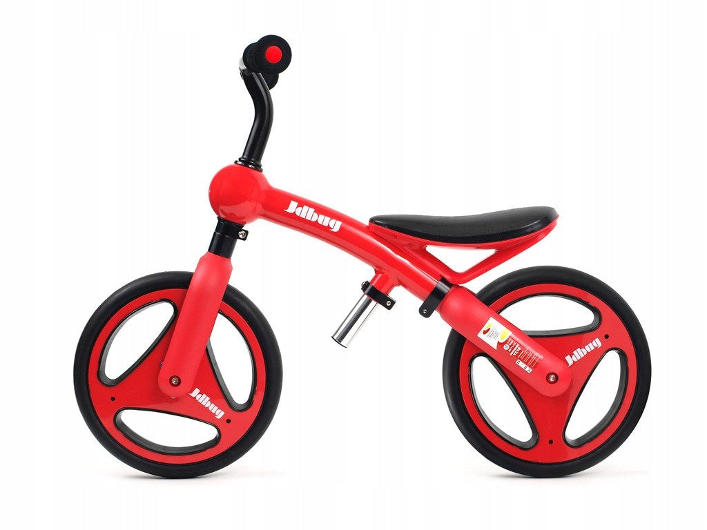 Balance bike Jd Bug red alu lightweight rubber wheels saddle adjustment Wheel size in inches 10"