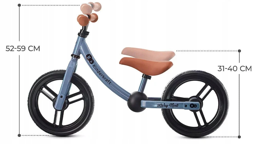 Balance bike KINDERKRAFT 2Way Next 2022 Blue Frame steel