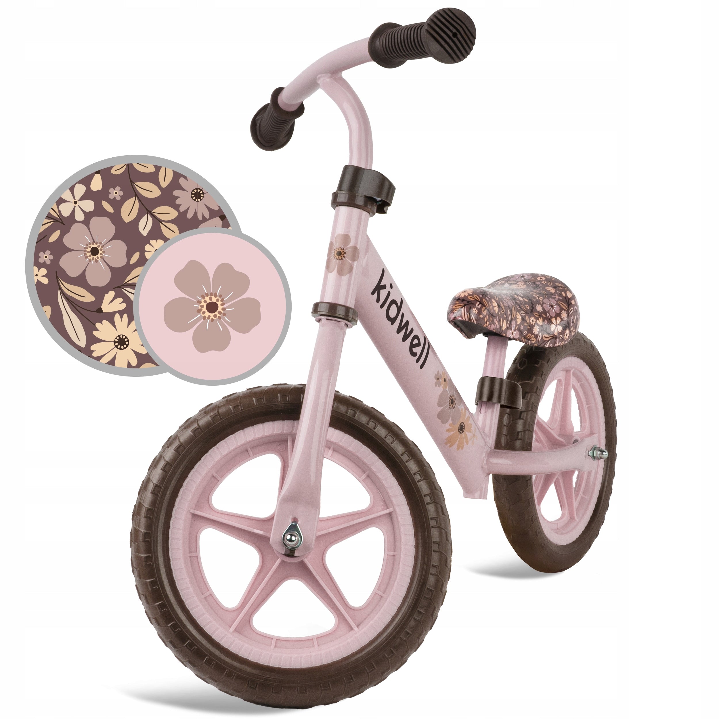 Balance bike Kidwell Rebel FLOWER flowers pink Packaging status original