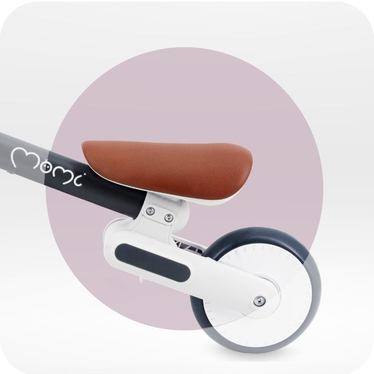 Balance bike MoMi DEX graphite - from 1 year light folding tricycle Color white brown