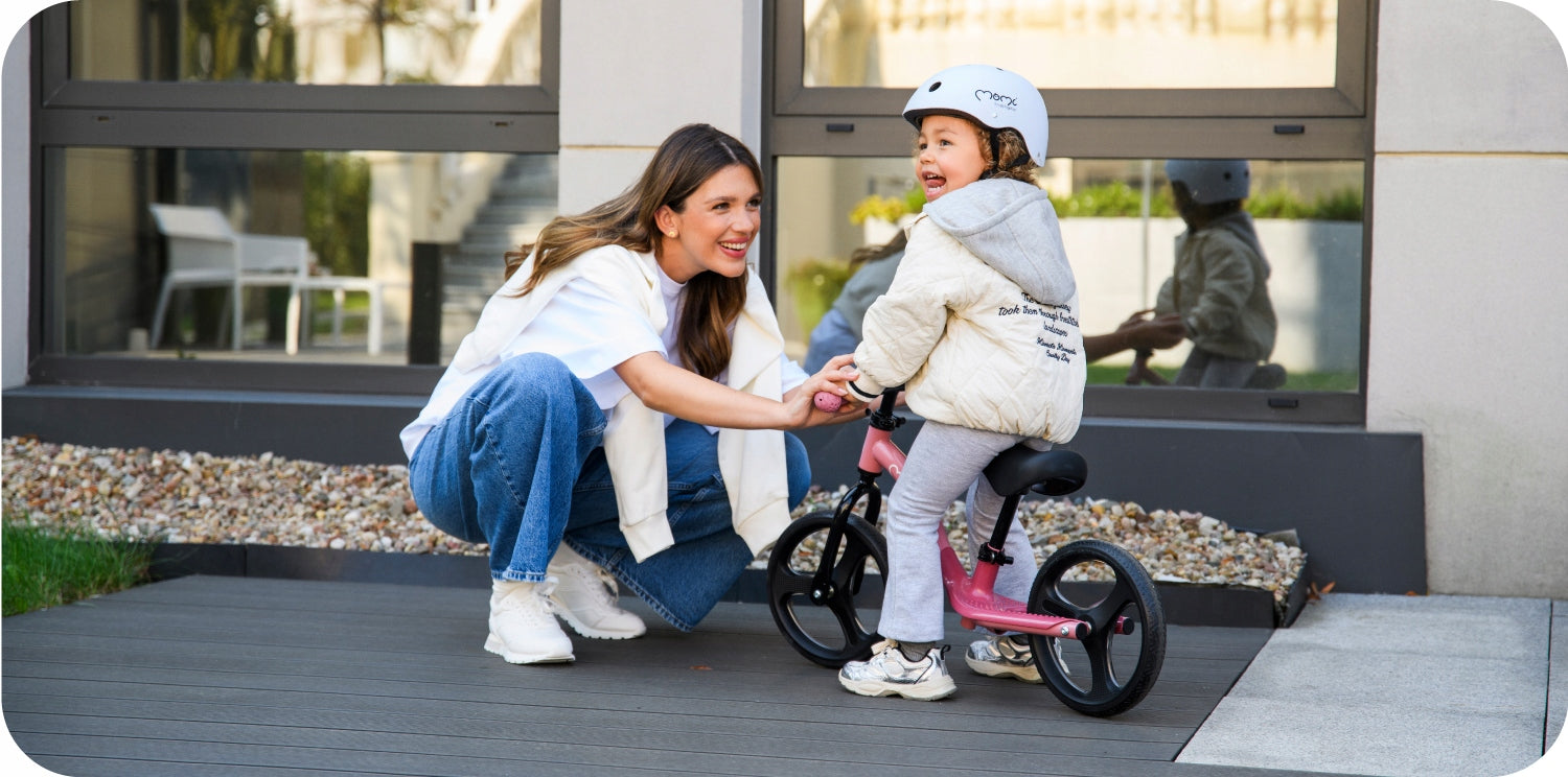 Balance bike MoMi ISOKA blue - light LED wheel adjustment for 2 years Frame steel