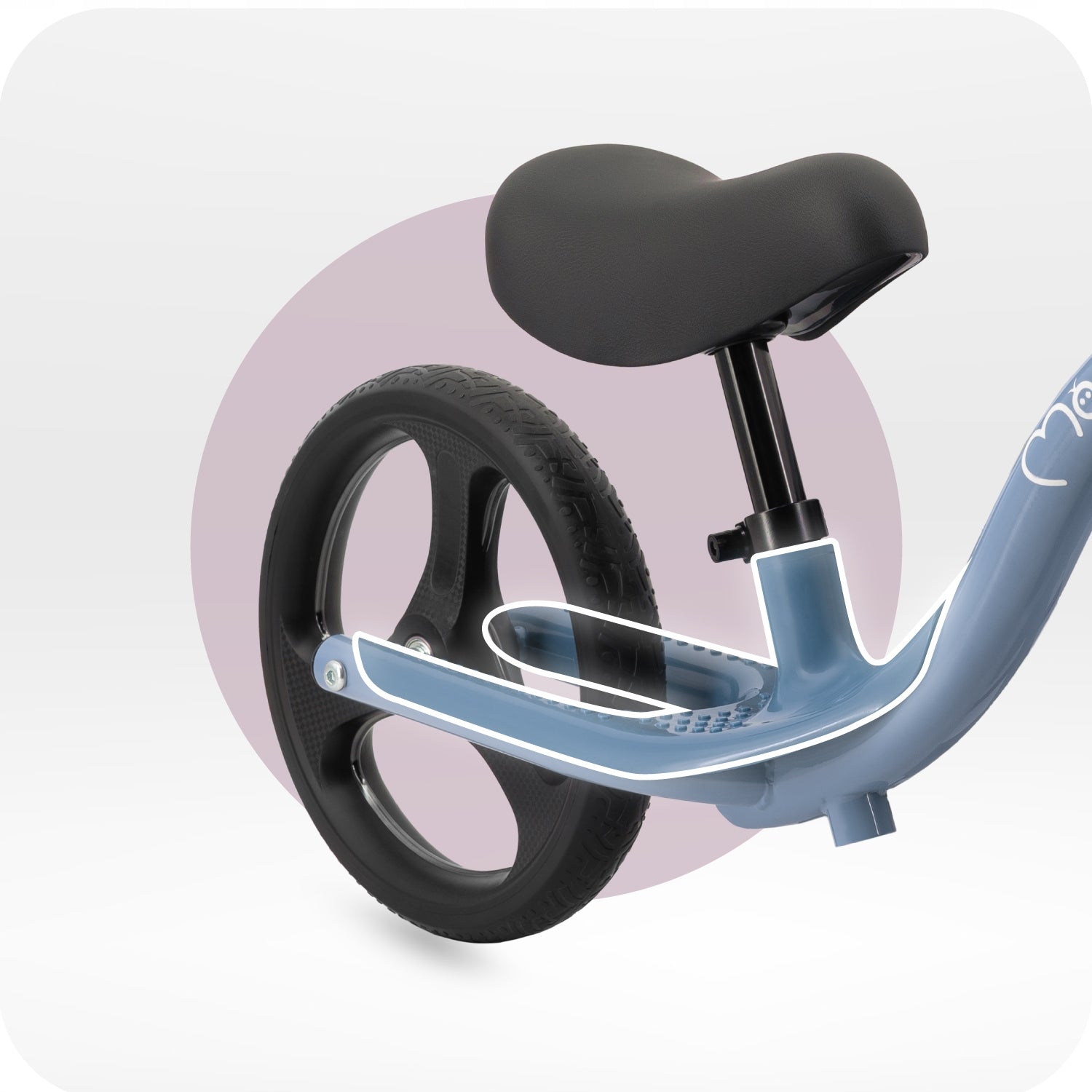 Balance bike MoMi ISOKA blue - light LED wheel adjustment for 2 years Kid's age 2+ years