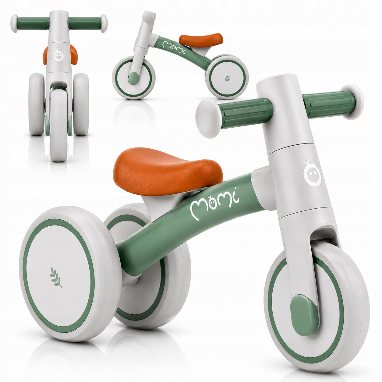 Balance bike MoMi TEDI green - from 1 year lightweight aluminium to 20kg