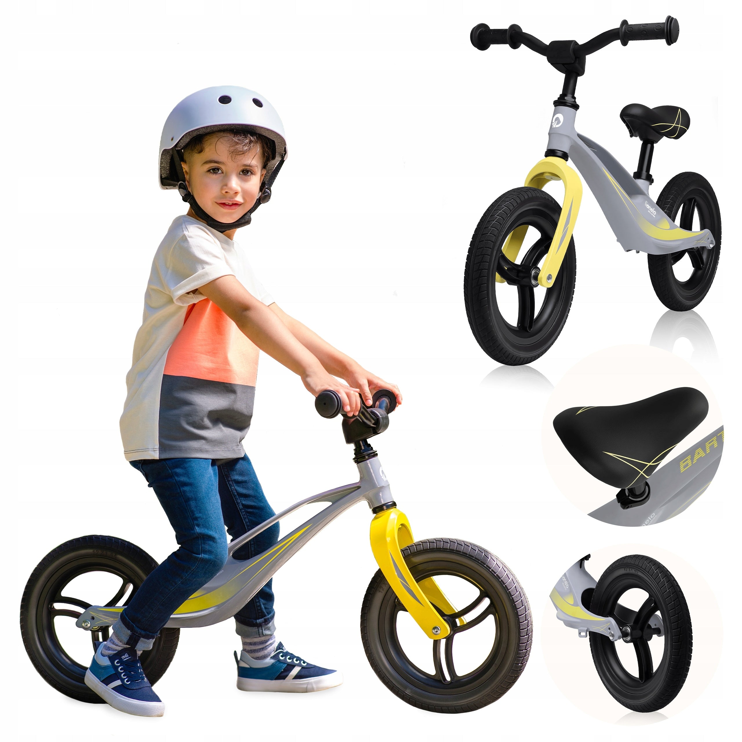 Balance bike for 2 year old rider MAINTENANCE-FREE PU WHEELS LIGHTWEIGHT Lionelo Bart