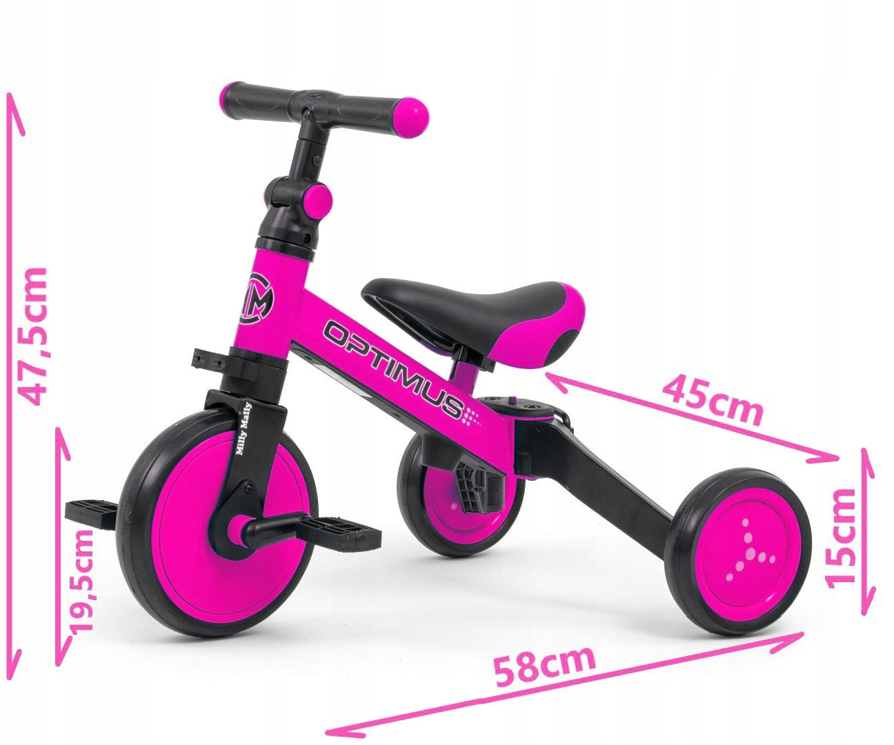 Balance bike for Girls GIFT FOR TWO-YEAR-OLD Tricycle Cross-country Model Optimus