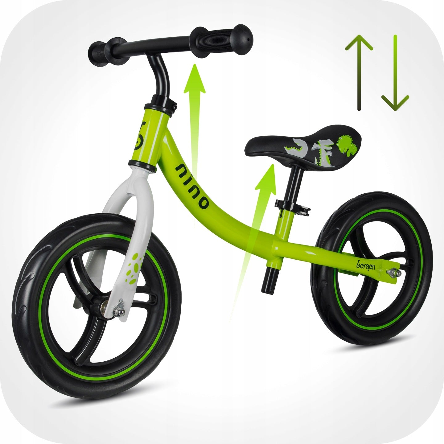 Balance bike for boy Bergen nino adjustable light Height 80–110 cm