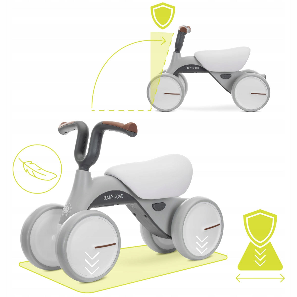 Balance bike ride-on for a child gift for a year birthday musician Brand Lorelli