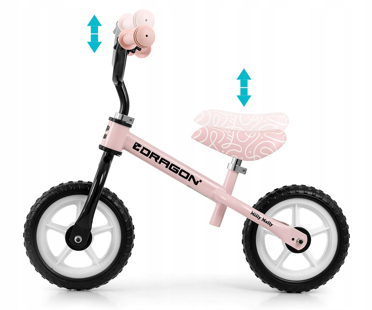 Balance bike ride-on for girls +2 steel frame Dragon Milly Mally Manufacturer code 5907090700221
