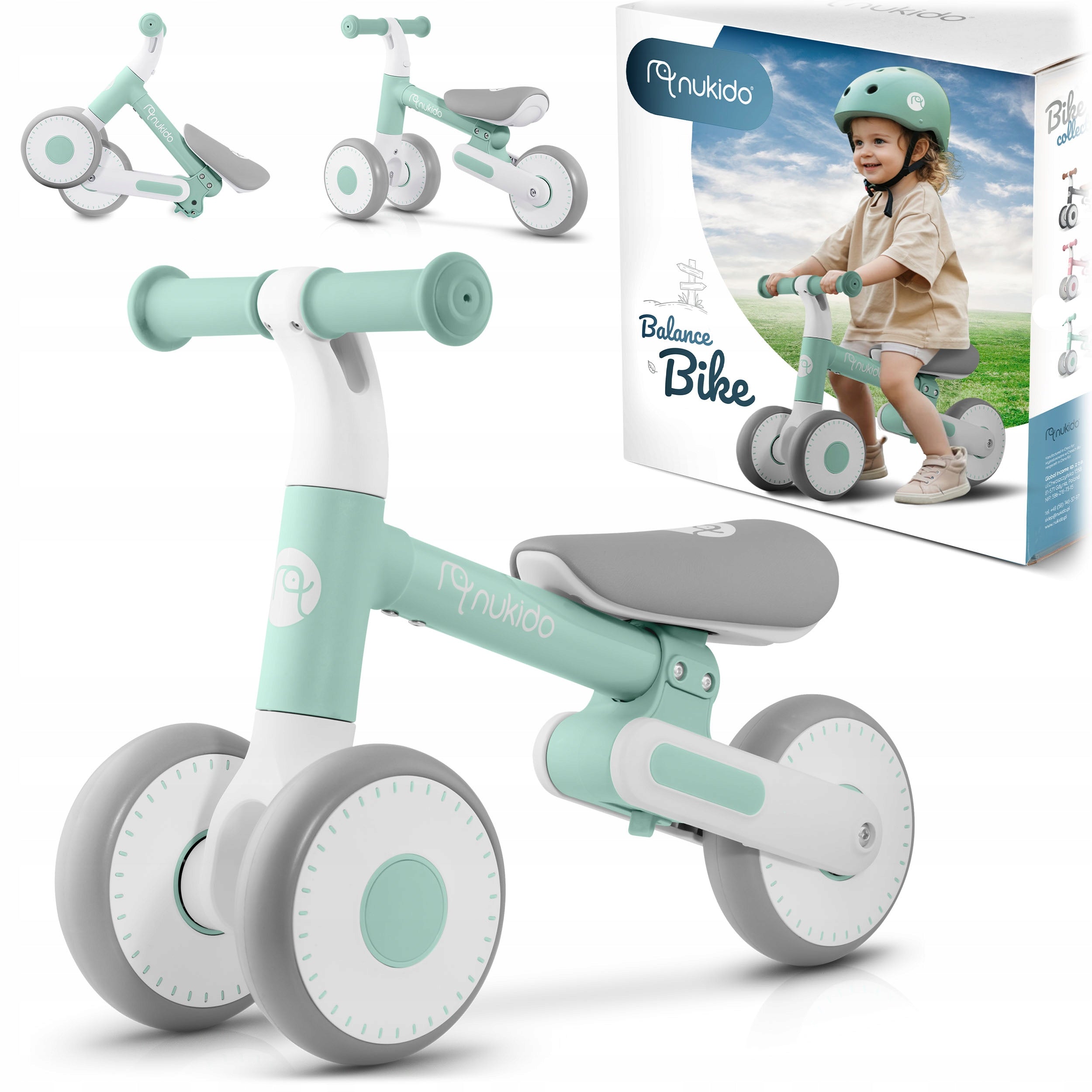 Balance bike tricycle children's rider light Nukido