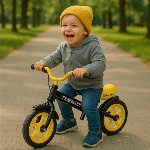 Balance bike with brake Baby Mix Traveller black Wheel size in inches 12"