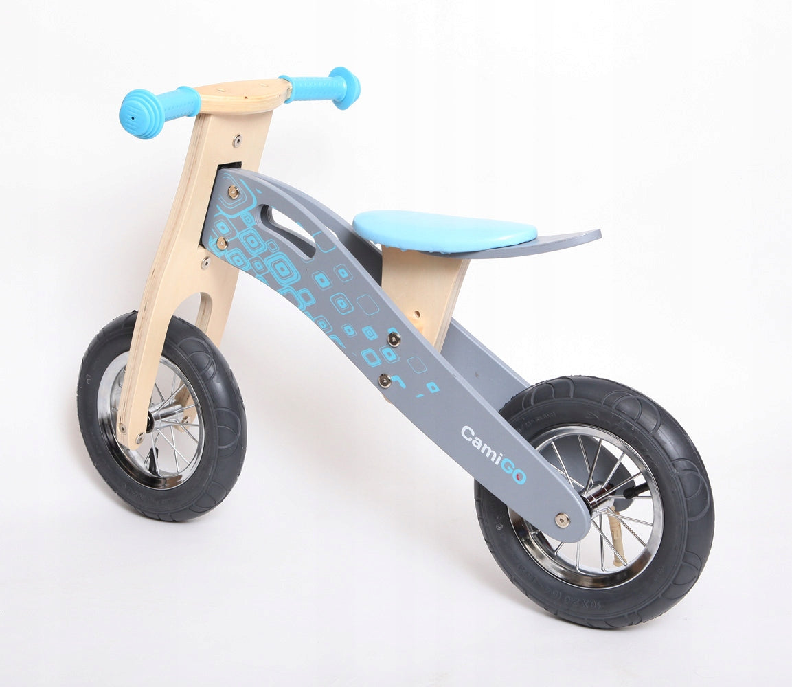 Balance bike wooden wheels pumped 10 and 12 Color blue pink