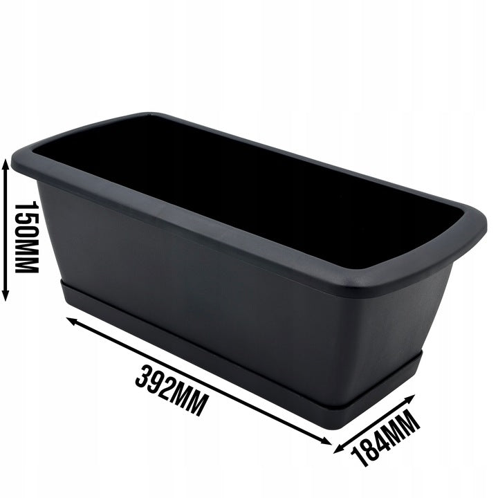 Balcony Box with STAND BALCONY POT ANTHRACITE large Manufacturer code ISE400P-S433 antracyt