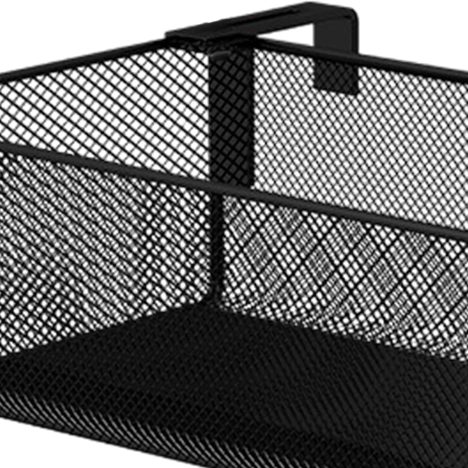 Balcony Flower Plant Shelf Hanging Storage Basket for Storing Phone Black Number of places to hang 0