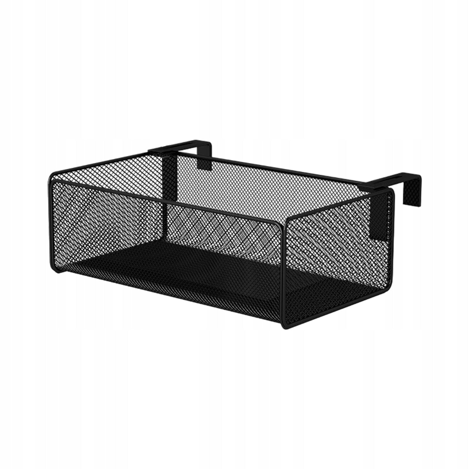 Balcony Flower Plant Shelf Hanging Storage Basket for Storing Phone Black