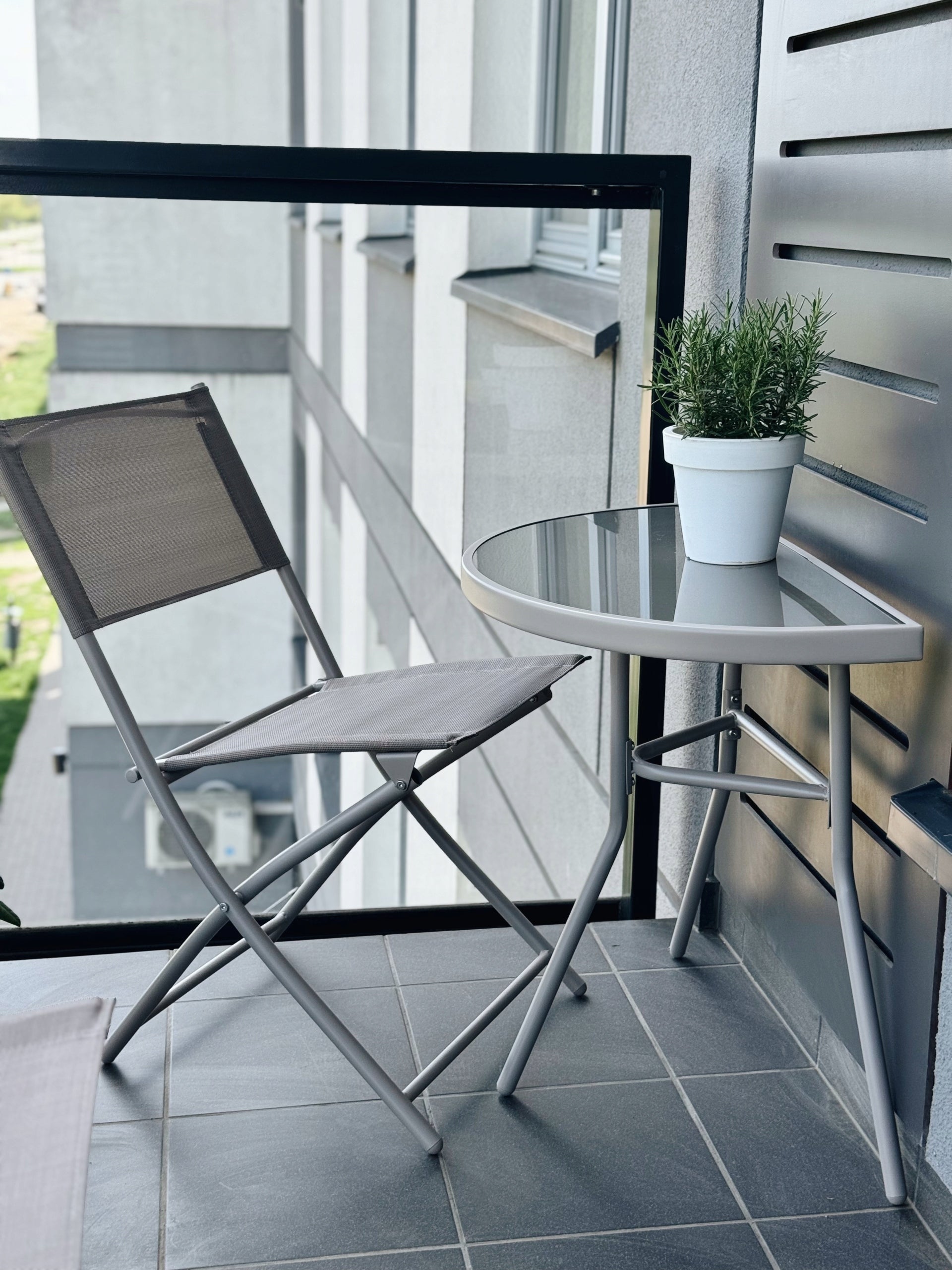Balcony Furniture Garden Terrace Set TABLE 2 CHAIRS Garden Set Main material synthetic material