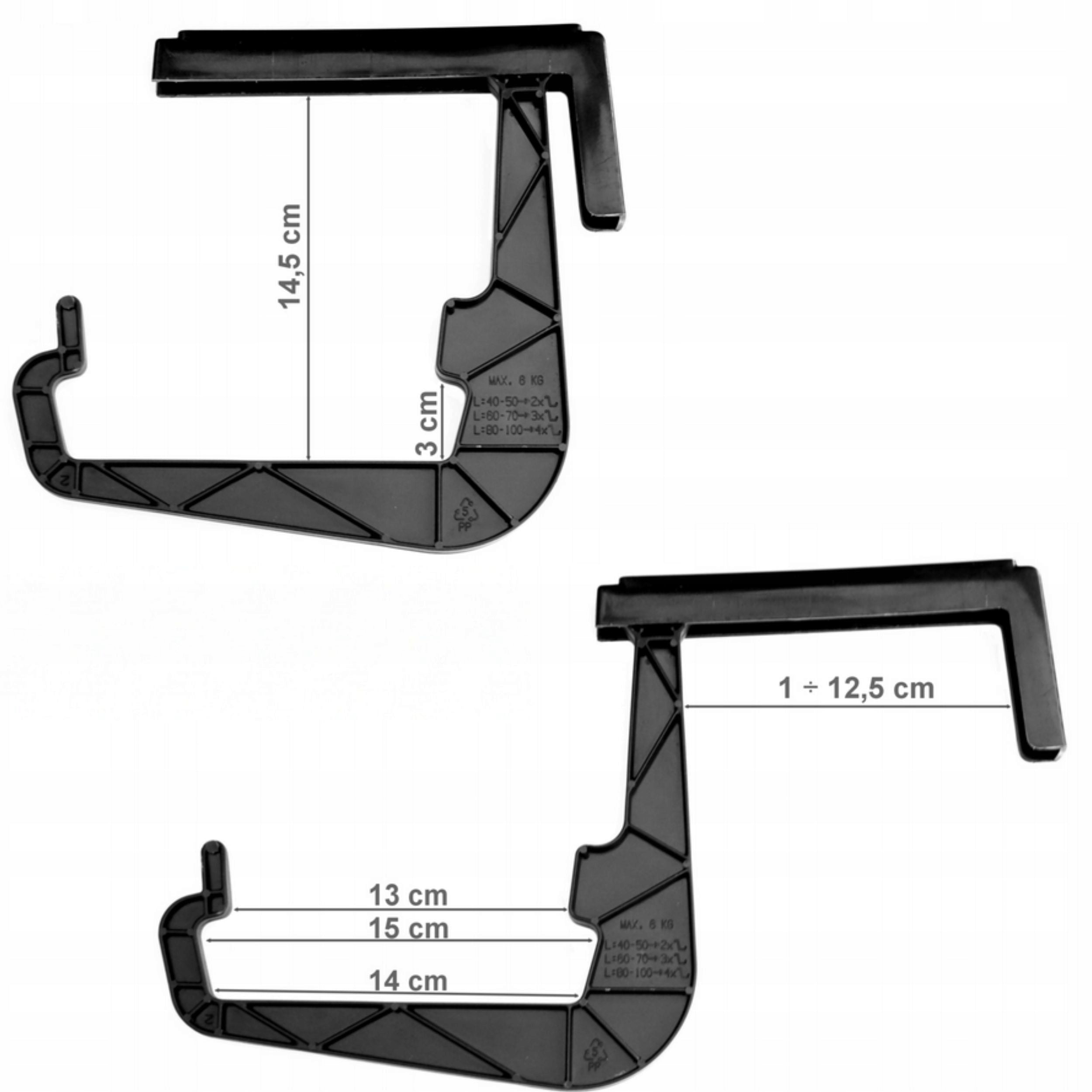 Balcony Pot Holders Adjustable Hangers 4 Pieces Manufacturer code ZSP-HAKX4_ANT