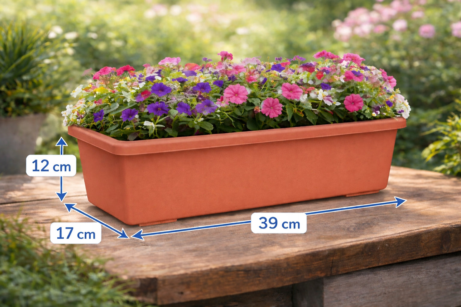 Balcony box 40cm balcony pot, flower container Brand Admit