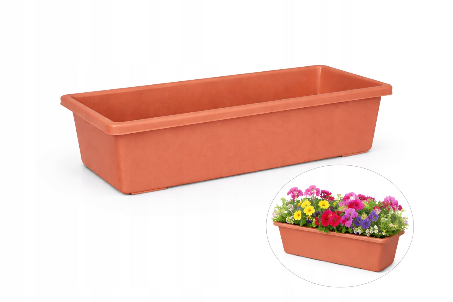 Balcony box 40cm balcony pot, flower container