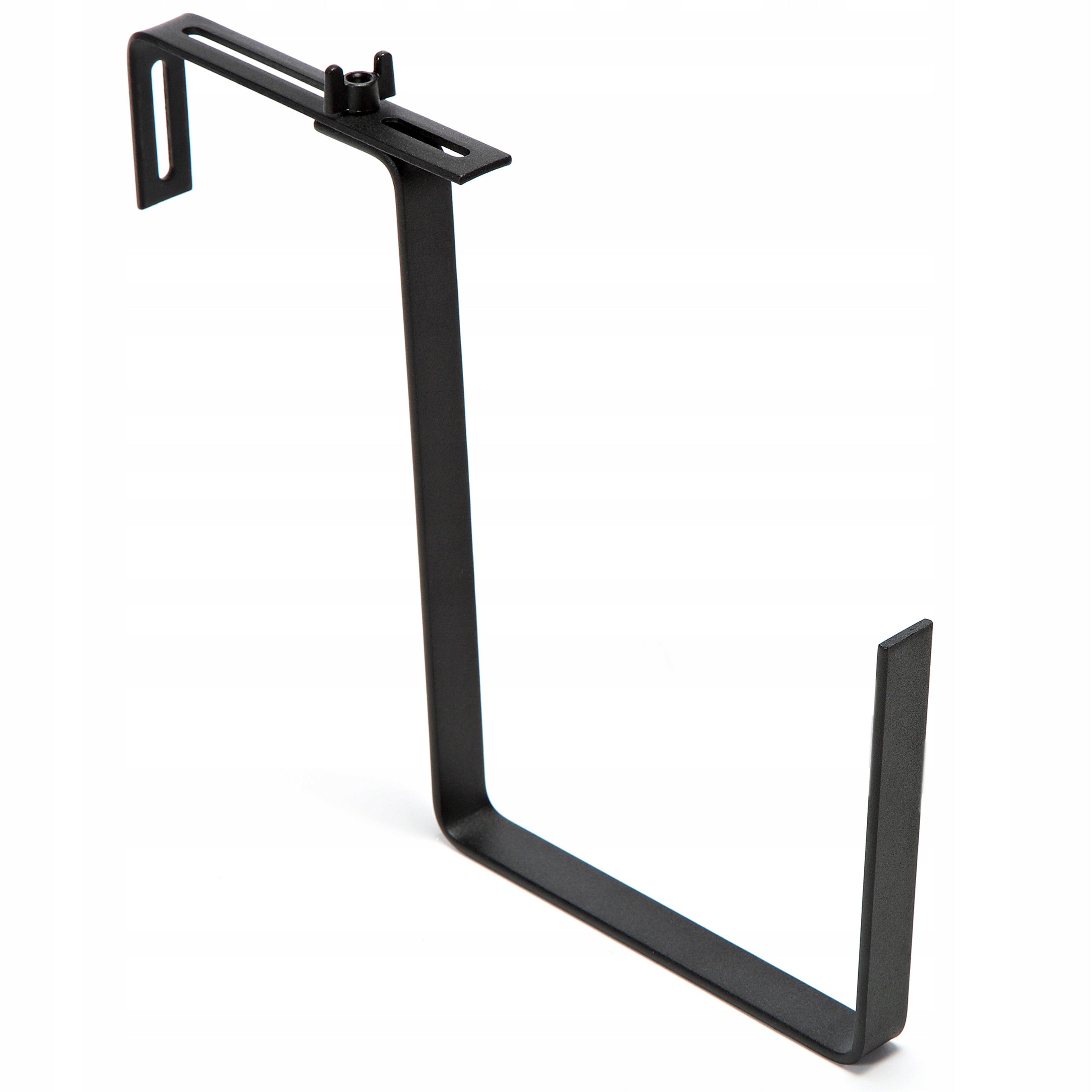 Balcony box holder metal adjustable universal black 1pcs