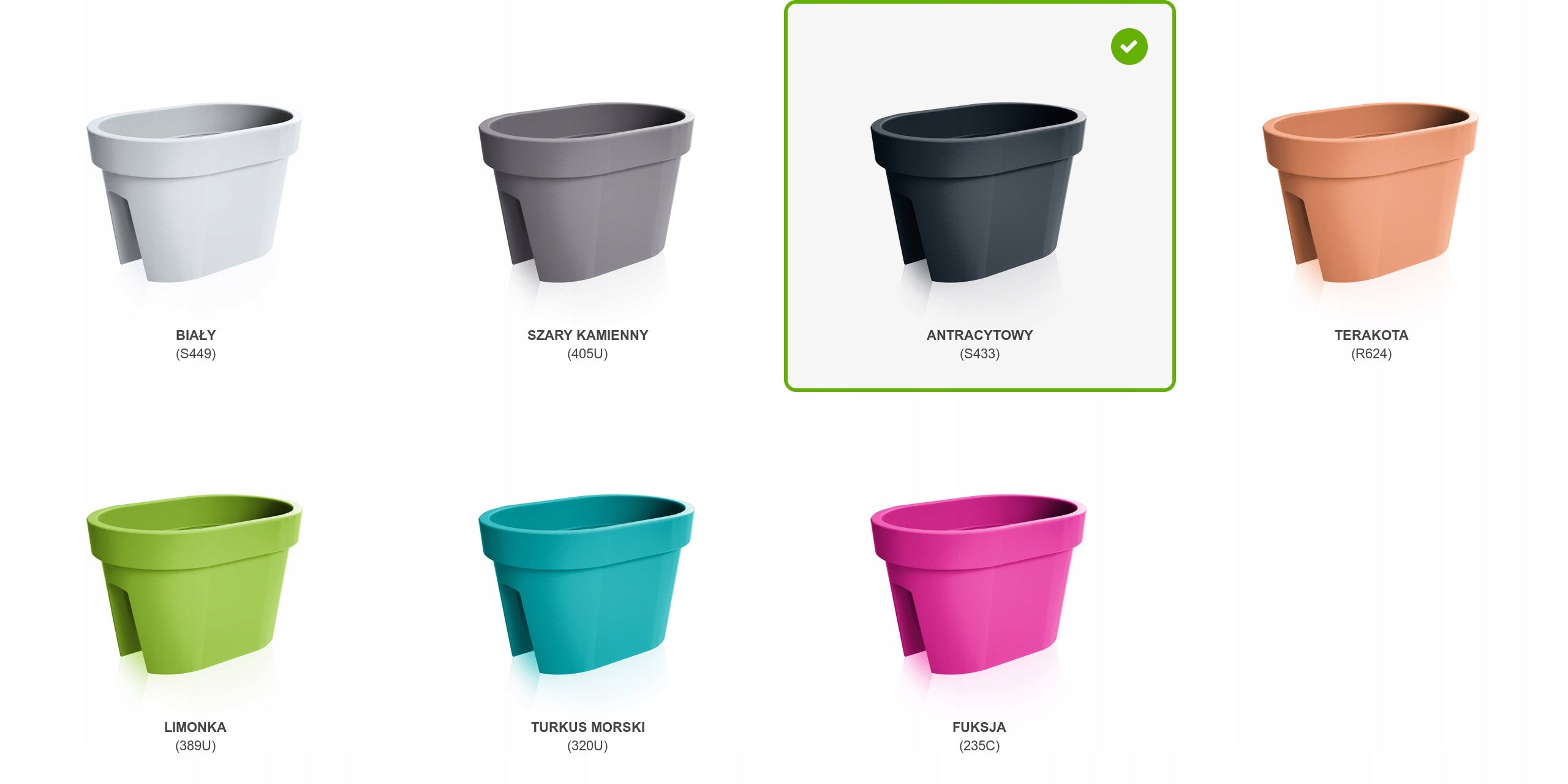 Balcony flower pot LOFLY RAILING DLOFR400 Anthracite Manufacturer code DLOFR400_208
