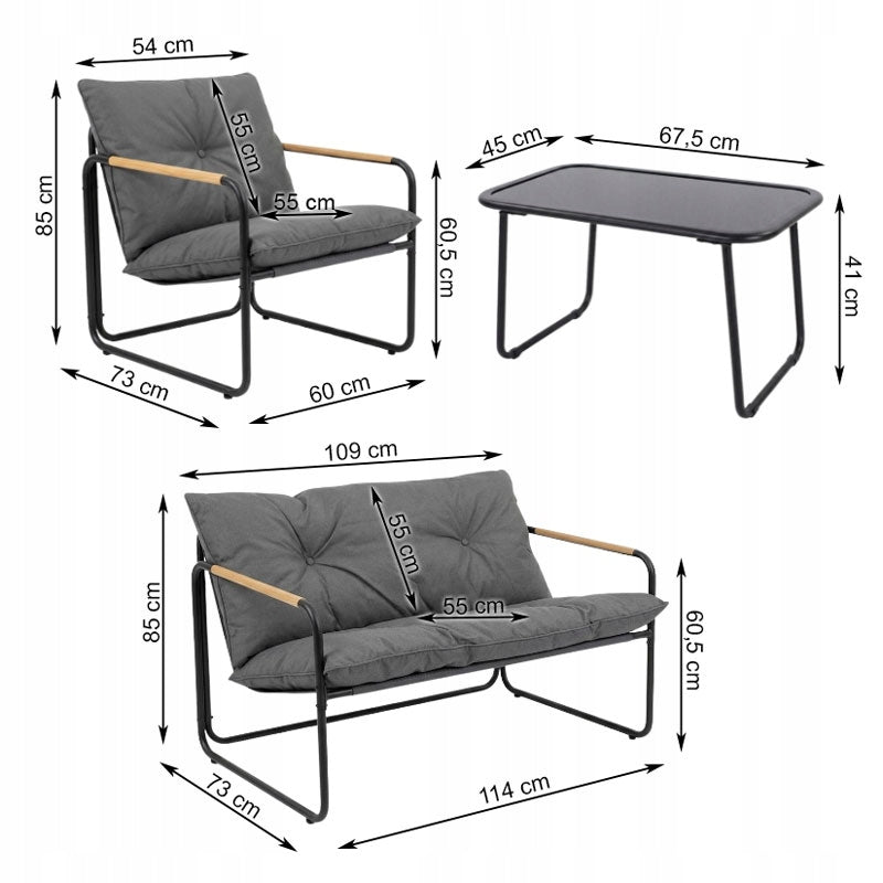 Balcony garden furniture set for balcony terrace SET for garden x306 Manufacturer code X306